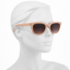 Boutique Beige Oval Sunglasses Neutral Frame Gradient Lenses